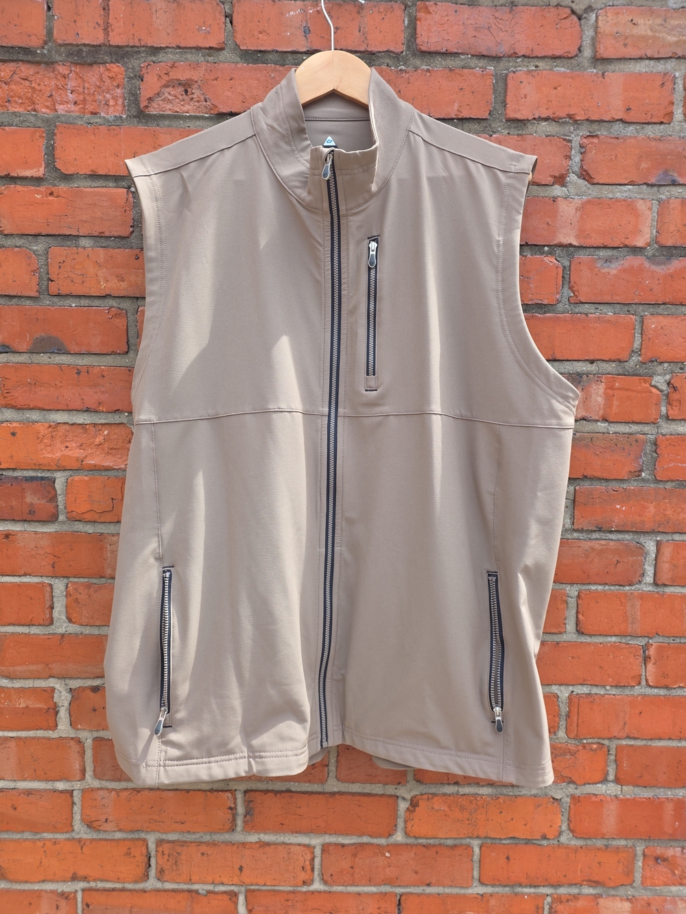Bollé Golf Storm Soft Shell Full Zip Vest Men's XL Tan (Z)